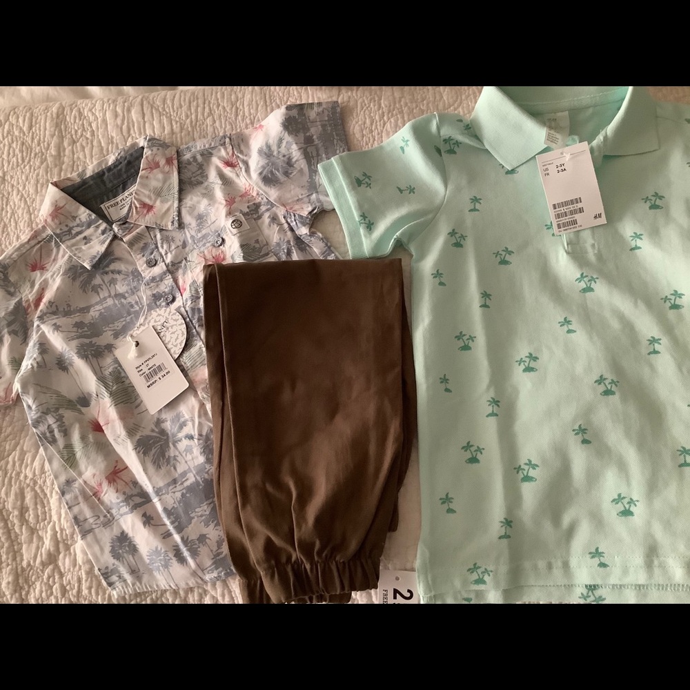 NWT FreePlanet and H&M Palm Polo 2T